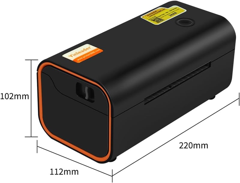 Yinleader 4x6 Bluetooth Termal Címkenyomtató DHL, Amazon, FedEx, UPS Kompatibilis