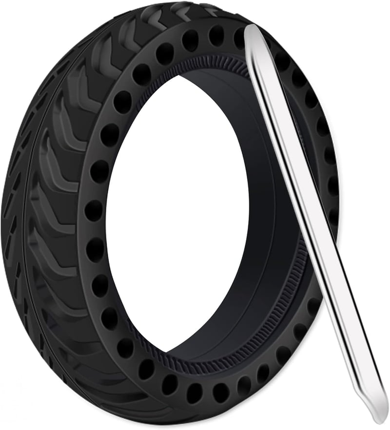 YINUOHUA 8,5" Tömör Gumi Kerék Xiaomi M365 Pro 2 Elektromos Rollerhez Szerelőszerszámmal - Black - 1 piece