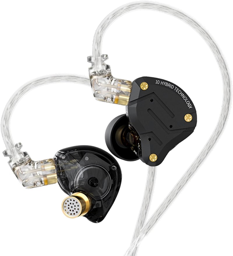 Yinyoo KZ ZS10 Pro Fülhallgató - 4BA+1DD Hibrid Technológia, Vezetékes IEM Monitor, 3,5 mm Jack, 2-Pin Csatlakozó, Játékosoknak és Zenészekn
