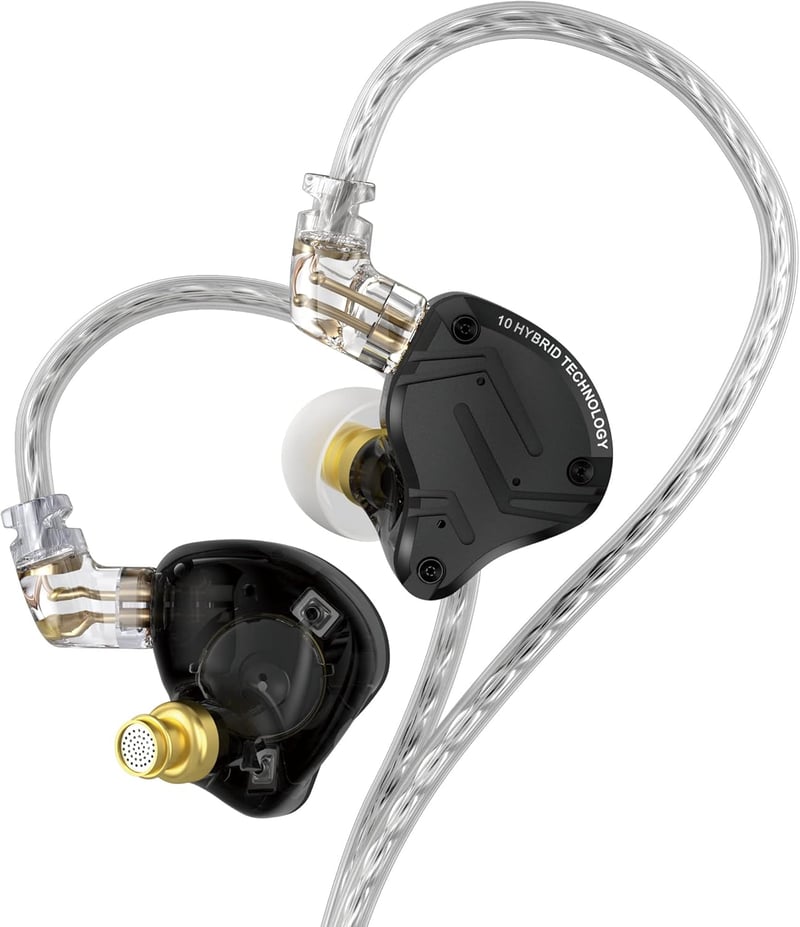 Yinyoo KZ ZS10 PRO X HiFi Fülhallgató 4BA+1DD Hibrid Meghajtó Fekete