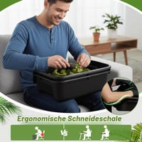 Yiomxhi Trim Tray so 150-mikrónovým peľovým sitom, ergonomická tácka na strihanie, 2-dielne sito na sušenie bylín, čierna 4