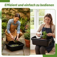 Yiomxhi Trim Tray so 150-mikrónovým peľovým sitom, ergonomická tácka na strihanie, 2-dielne sito na sušenie bylín, čierna 7