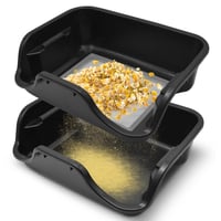 Yiomxhi Trim Tray so 150-mikrónovým peľovým sitom, ergonomická tácka na strihanie, 2-dielne sito na sušenie bylín, čierna 1