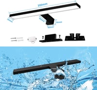 YIQAN LED tükörvilágítás 4000K, matt fekete – 30 cm, 5W 3