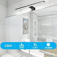 YIQAN LED tükörvilágítás 4000K, matt fekete – 30 cm, 5W 5