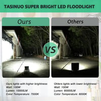 Proiector LED YIQIBRO 100W, IP67 impermeabil, 10000 lm, alb rece, exterior 6
