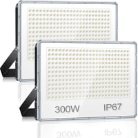 YIQIBRO 300W LED Kültéri Reflektor 2db, 30000 lm, IP67 Vízálló, Hideg Fehér 1