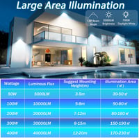 YIQIBRO 300W LED reflektor IP67 vízálló 30000 lm hideg fehér kültéri spotlámpa 4