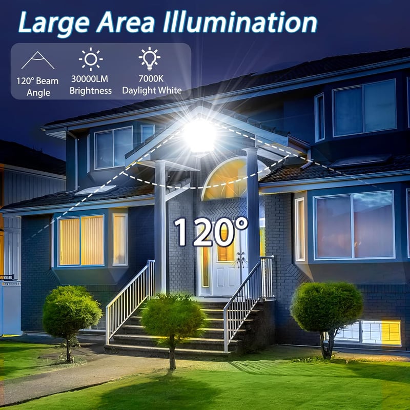 YIQIBRO 300W LED reflektor IP67 vízálló 30000 lm hideg fehér kültéri spotlámpa