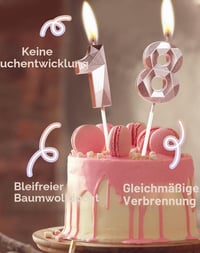 Yiran 35-ös Születésnapi Számgyertya – Rozéarany 3D Torta Dekoráció Születésnapra 4