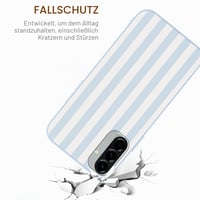 Silikónový TPU ochranný kryt Yirlbey na Samsung Galaxy A56, 6,7 palca, letný modro-biely pruhovaný vzor pre dievčatá 4