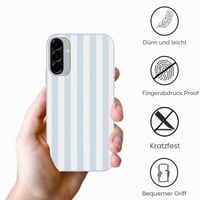 Silikónový TPU ochranný kryt Yirlbey na Samsung Galaxy A56, 6,7 palca, letný modro-biely pruhovaný vzor pre dievčatá 5