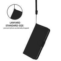 Čierne flipové puzdro z PU kože na Huawei P30 Lite s priehradkou na karty, knižkový ochranný obal s funkciou peňaženky 5