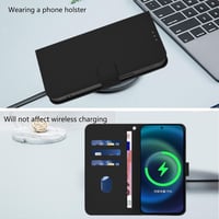 Čierne flipové puzdro z PU kože na Huawei P30 Lite s priehradkou na karty, knižkový ochranný obal s funkciou peňaženky 6