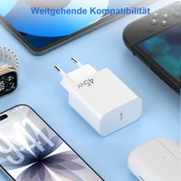 YISH 45W GaN USB-C brzi punjač - PD3.0 kompaktni mrežni punjač za iPhone 17/16/15 Pro Max/Samsung S25/S24/S23 uređaje, sa 60W Type-C kabelom 4