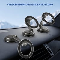 Suport Auto Magnetic pentru Telefon YISH cu 34 Magneți N52, Suport Rotativ 360° pentru Smartphone, compatibil cu iPhone 17 16 15 14 13 12 și toate tipurile de smartphone-uri 4