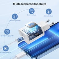 Încărcător rapid YISH USB-C 25W - Adaptor de rețea PD 3.0 cu cablu USB-C de 1 m (60W) 4