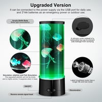 YISITONG Lampă de lavă cu meduze LED, acvariu decorativ cu 17 culori schimbătoare, lampă de veghe pentru camera copiilor, acasă și la birou 5