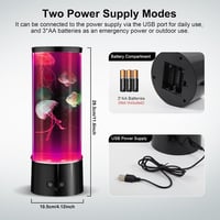 YISITONG Lampă de lavă cu meduze LED, acvariu decorativ cu 17 culori schimbătoare, lampă de veghe pentru camera copiilor, acasă și la birou 4