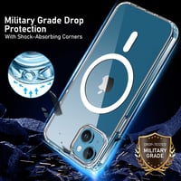 YisrLery 5 v 1 MagSafe kryt pre iPhone 13 – priehľadný, s 2 ks sklenených fólií a 2 ks chráničov fotoaparátu 5