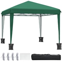 Pavilion pliabil YITAHOME 3x3 m, cort pop-up cu protecție UV50+, saci de nisip și geantă de depozitare pentru evenimente în grădină, verde 1
