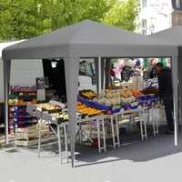 YITAHOME 3x3 m skladací záhradný altánok, vodoodolný, s UV ochranou, nastaviteľná výška 250 – 270 cm, vrátane tašky a kotviacich lán, na terasu 1