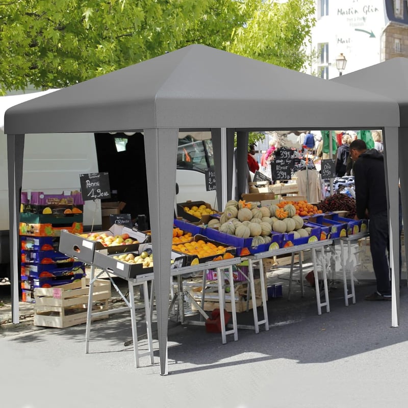 YITAHOME 3x3 m skladací záhradný altánok, vodoodolný, s UV ochranou, nastaviteľná výška 250 – 270 cm, vrátane tašky a kotviacich lán, na terasu