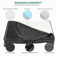 YITAHOME Peliešok pre psov malých a stredných plemien, 64x53 cm, sivý, mäkký flanel, protišmyková pohovka pre psov, prateľný vankúš pre psov 4