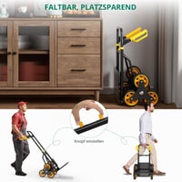 Skladací schodiskový vozík YITAHOME so 6 priemyselnými kolieskami s priemerom 15,2 cm, nosnosť 150 kg — chýbajú upínacie popruhy (stav: pozri 2. obrázok) 9