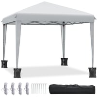 YITAHOME Skladací párty stan 3x3 m, rozkladací, s UV ochranou 50+, záhradný stánok, biely 1