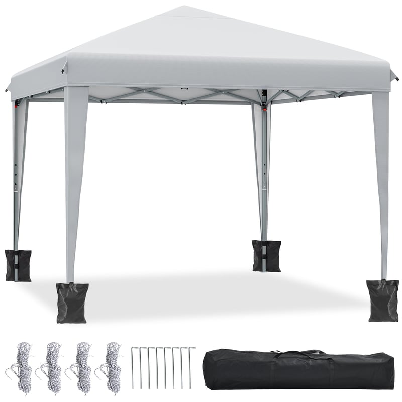YITAHOME Skladací párty stan 3x3 m, rozkladací, s UV ochranou 50+, záhradný stánok, biely