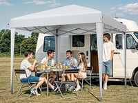 YITAHOME Skladací párty stan 3x3 m, rozkladací, s UV ochranou 50+, záhradný stánok, biely 6