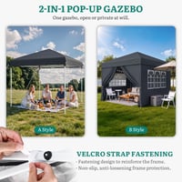 Skladací nožnicový altánok YITAHOME 3x3 m, ochrana UV50+, záhradný stan na kempovanie a trhy, sivý 3
