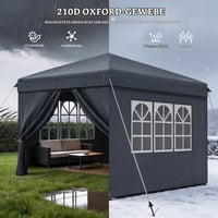 Skladací nožnicový altánok YITAHOME 3x3 m, ochrana UV50+, záhradný stan na kempovanie a trhy, sivý 2