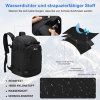 YITGOG 50L Síbakancs Táska Sisaktartó Rekesszel - 1680D Nylon Hátizsák Sícipőkhöz, Korcsolyához, Snowboardhoz 3