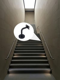 Yitobici Rozsdamentes Acél Korlát Konzol Fekete - Fali Kapaszkodó Tartó Lépcsőkorláthoz, 2 db-os Szett 7