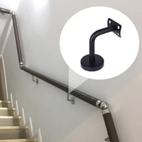 Yitobici Rozsdamentes Acél Korlát Konzol Fekete - Fali Kapaszkodó Tartó Lépcsőkorláthoz, 2 db-os Szett 3