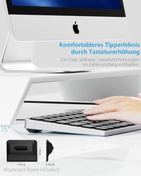 Yivandi Alumínium Mac Billentyűzet USB-C Numerikus Billentyűzettel Szürke 6