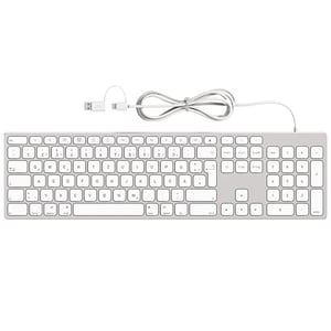 Yivandi žičana aluminijska tipkovnica za Mac s numeričkim dijelom - njemački QWERTZ