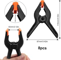 YIXISI Rugós Csipeszek 8 Darabos Készlet, 10 cm Fekete Nylon Rugócsipesz, Barkács DIY Projektek Fotóstúdió Háttér Rögzítéshez 2