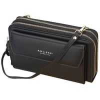 Yixuan női crossbody táska kék PU bőr dupla cipzárral és kártyatartóval – 3 db-os csomag 2