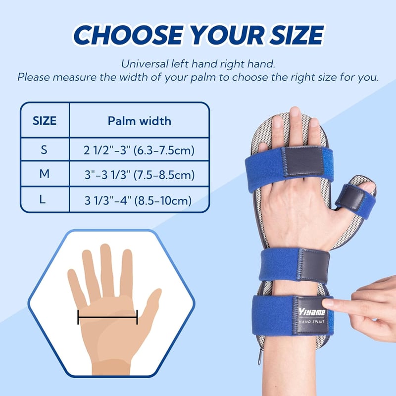 YiYame Éjszakai Csuklótámasz Karpális Alagút Szindróma Tendinitis Artritisz Ujjmerevítő M