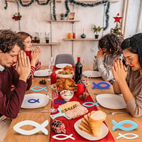 Yizemay 2 db Hal Alakú Szilikon Öntőforma - 8 Rekeszes Sütőforma Szappan, Torta Díszítéshez - Keresztelő, Elsőáldozás, Bérmálás Dekorációhoz 3