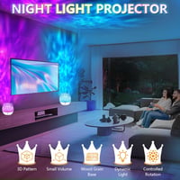Yizemay LED Csillagos Égbolt Projektor - RGB Aurora Északi Fény Vetítő, Galaxis Éjszakai Fény, Gyerekszoba Dekoráció, Színváltós Hangulatvil 6