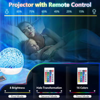 Yizemay LED Csillagos Égbolt Projektor - RGB Aurora Északi Fény Vetítő, Galaxis Éjszakai Fény, Gyerekszoba Dekoráció, Színváltós Hangulatvil 5