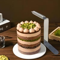 Yizish Formă dreptunghiulară pentru tort, extra înaltă, 14 cm, oțel inoxidabil, accesoriu pentru inel de tort, reglabilă, pentru coacere și decorare 5