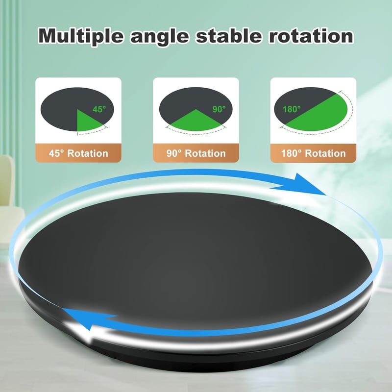 YJINGRUI 60 cm Elektromos Forgótányér 150 kg Terhelhetőséggel, Távirányítóval és Forgatási Sebesség Szabályozással