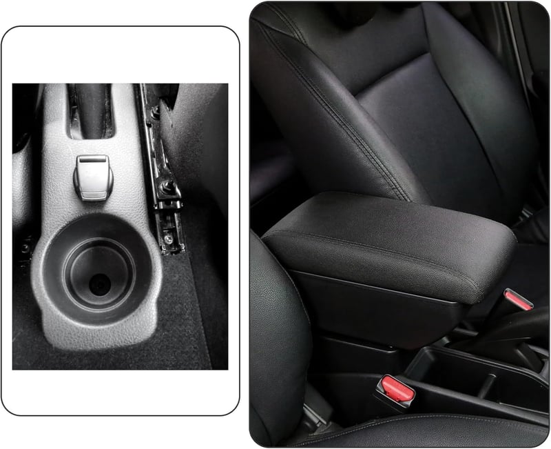 YJYWZH Dacia Logan 2 Sandero 2 Középkonzol Kartámasz 2012-2020 Fekete