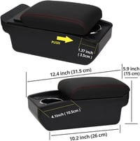 YJYWZH Peugeot 207 Középkonzol Tárolódoboz USB Csatlakozással Bőr Kartámasz 3