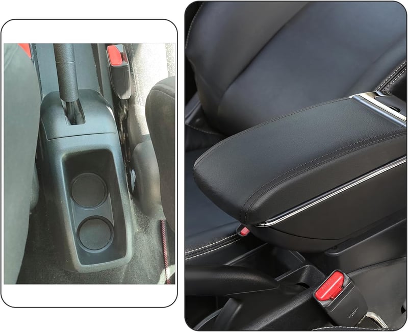 YJYWZH Peugeot 208 Középkonzol Tárolódoboz 2013-2018 Italos Tartóval